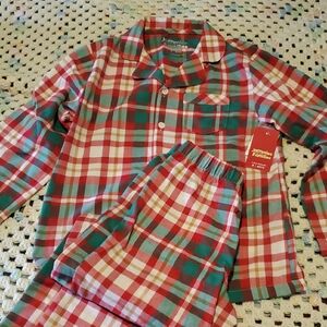 Jammies For your Familirs Red and Green Plaid BOYS Pajamas 8